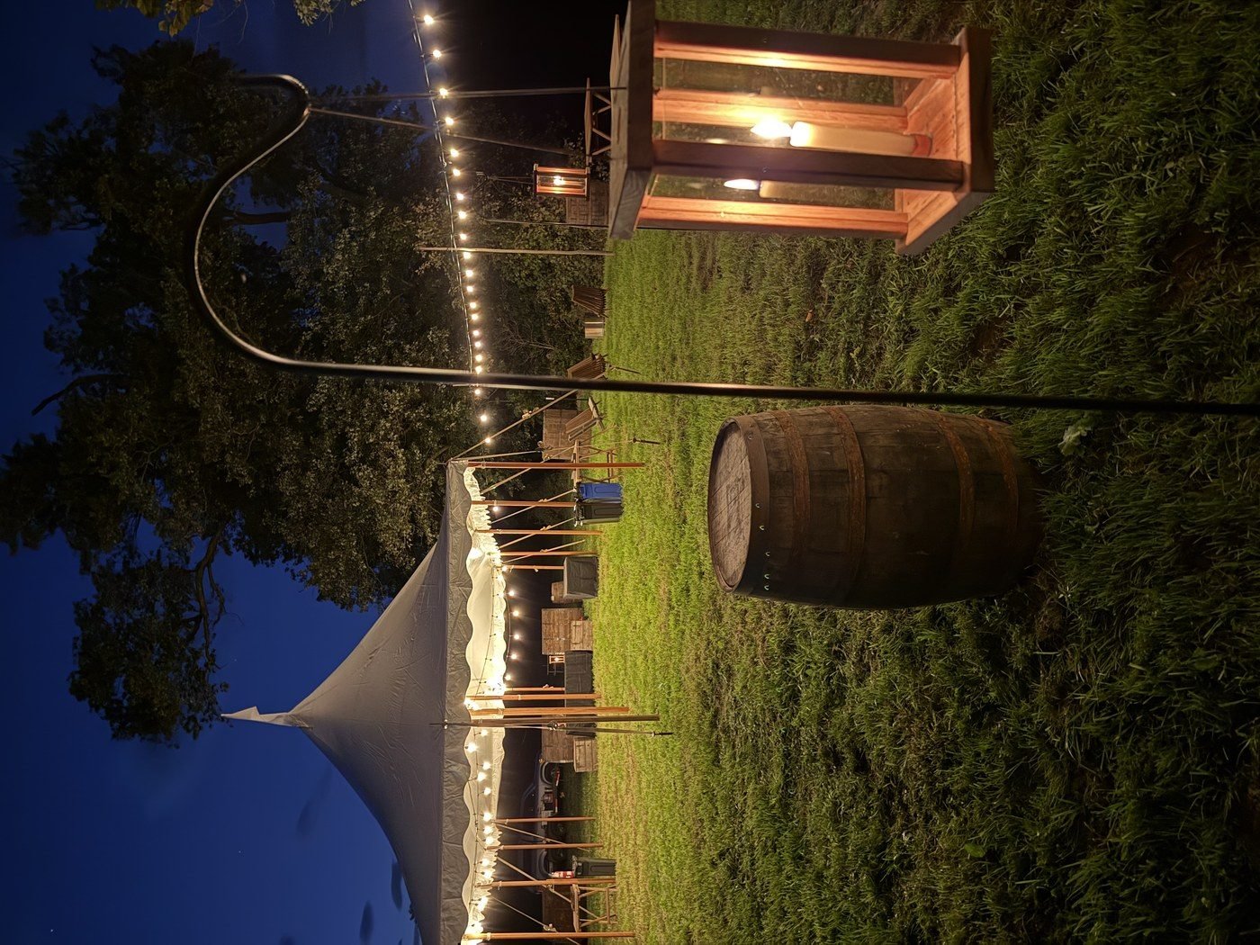 String lights at night