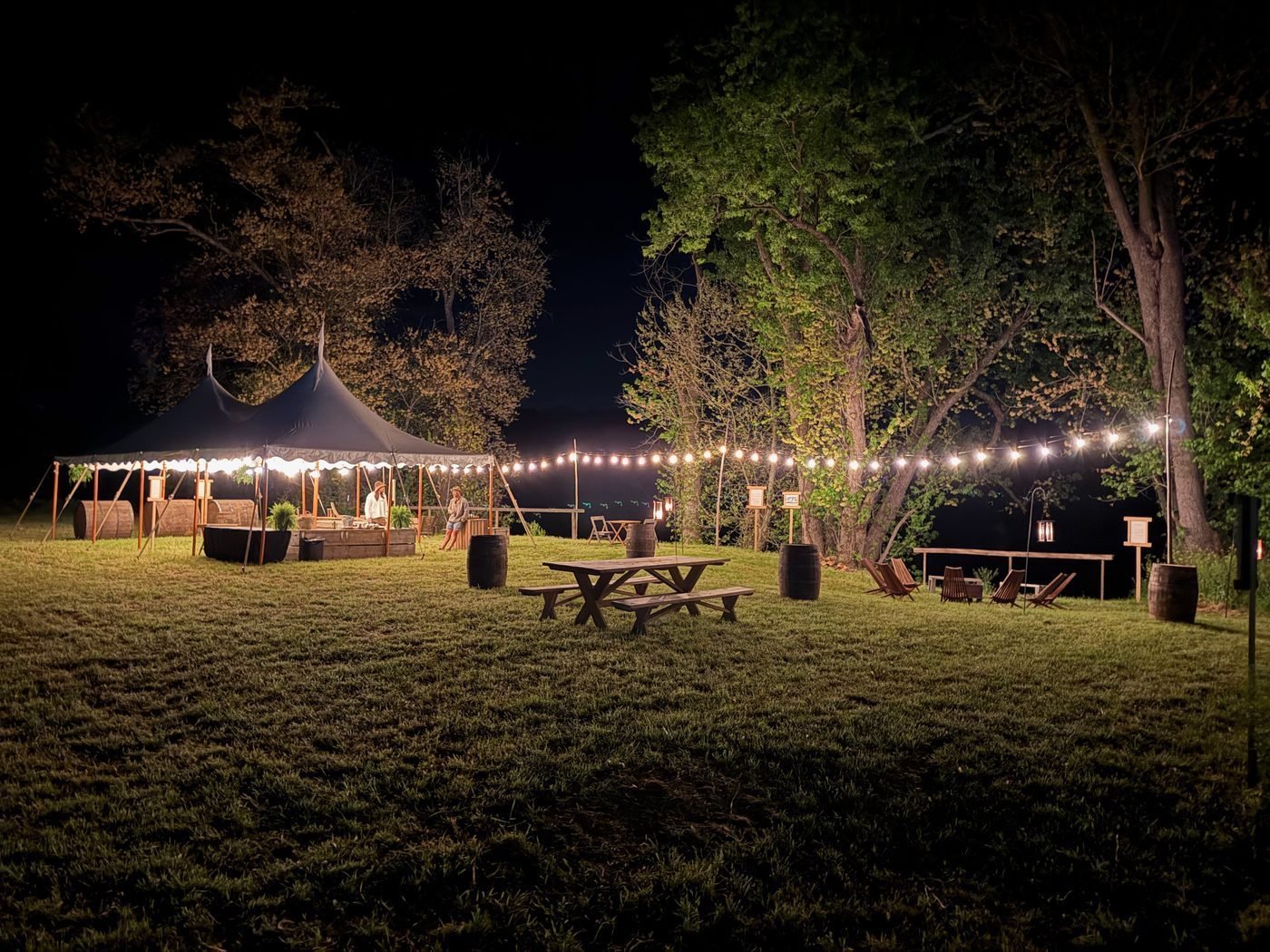 Riverfront event setup